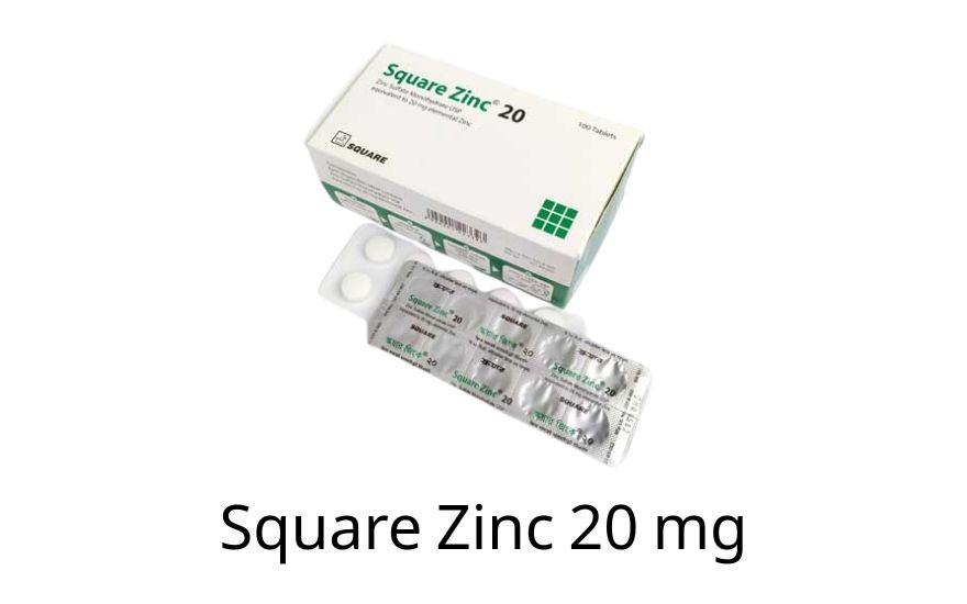 Square Zinc 20 mg