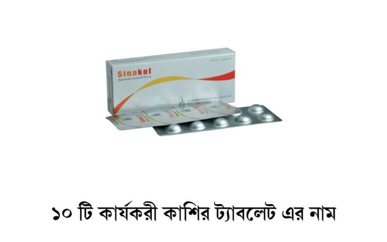 ১০ টি কার্যকরী কাশির ট্যাবলেট এর নাম