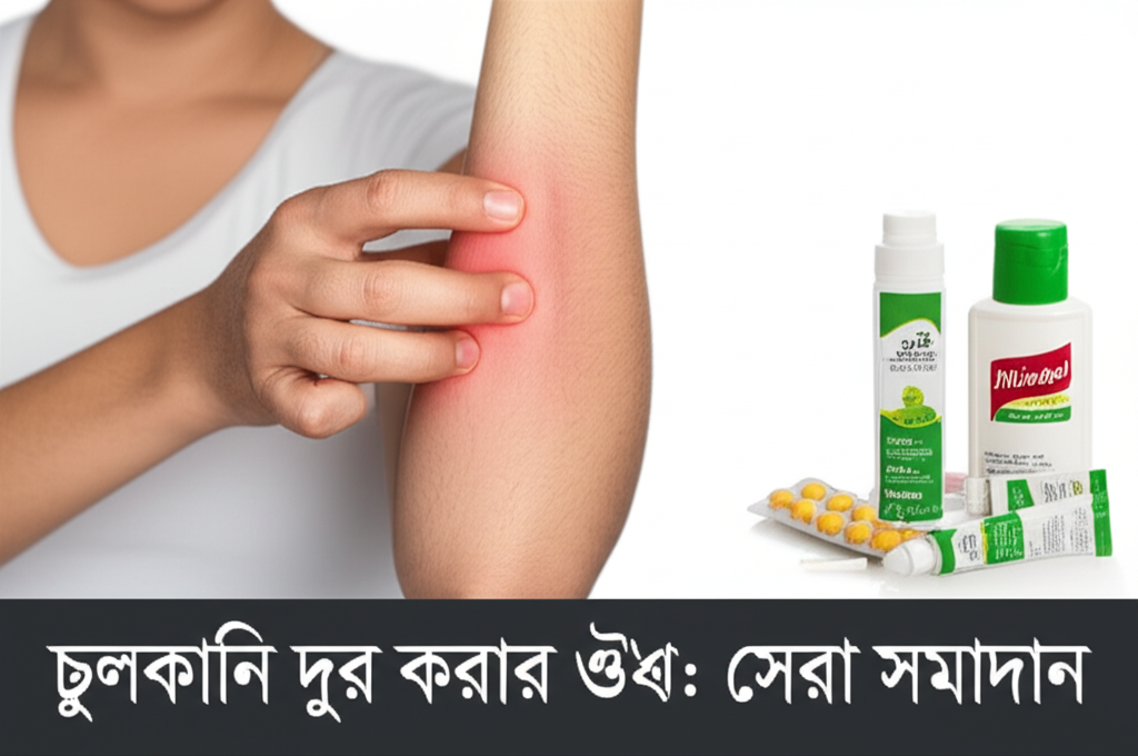 Generate a high-quality, relevant image prompt for an article about: চুলকানি দূর