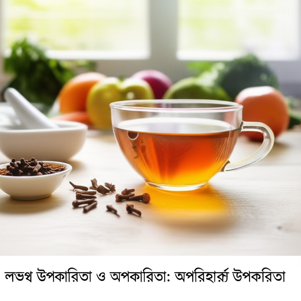 Generate a high-quality, relevant image prompt for an article about: লবঙ্গ উপকার