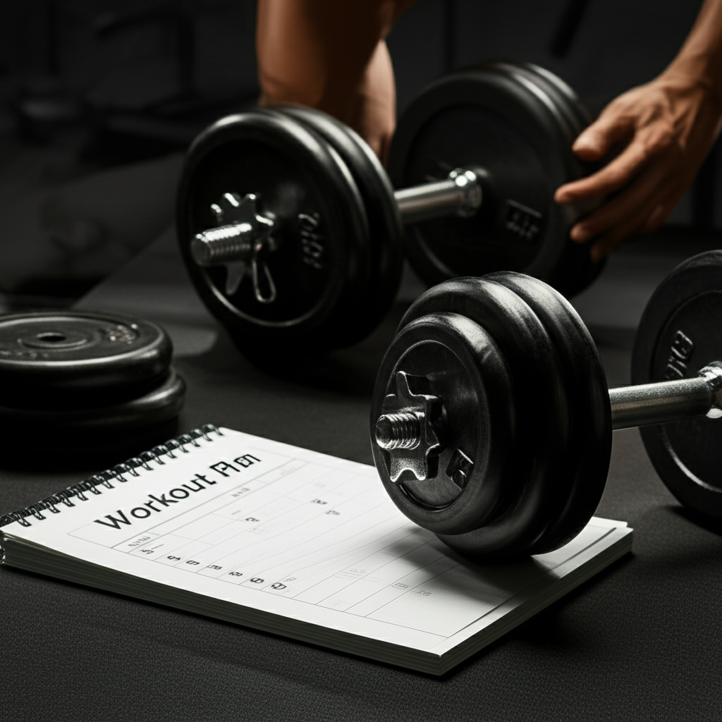 How to Create the Perfect Muscle-Building Workout Plan 2 Generate a high-quality, relevant image prompt for an article about: How to Create the Perfect Muscl