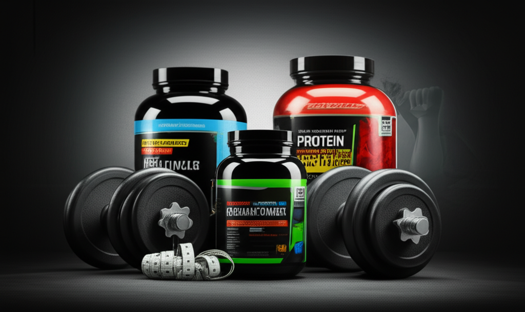 Best Supplements for Muscle Growth and Strength 2 Generate a high-quality, relevant image prompt for an article about: Best Supplements for Muscle Gro