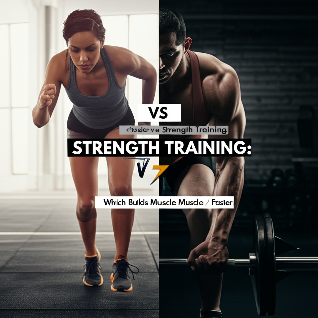Cardio vs Strength Training: Which Builds Muscle Faster? 1 generate an eye catching high quality featured im 1761548176